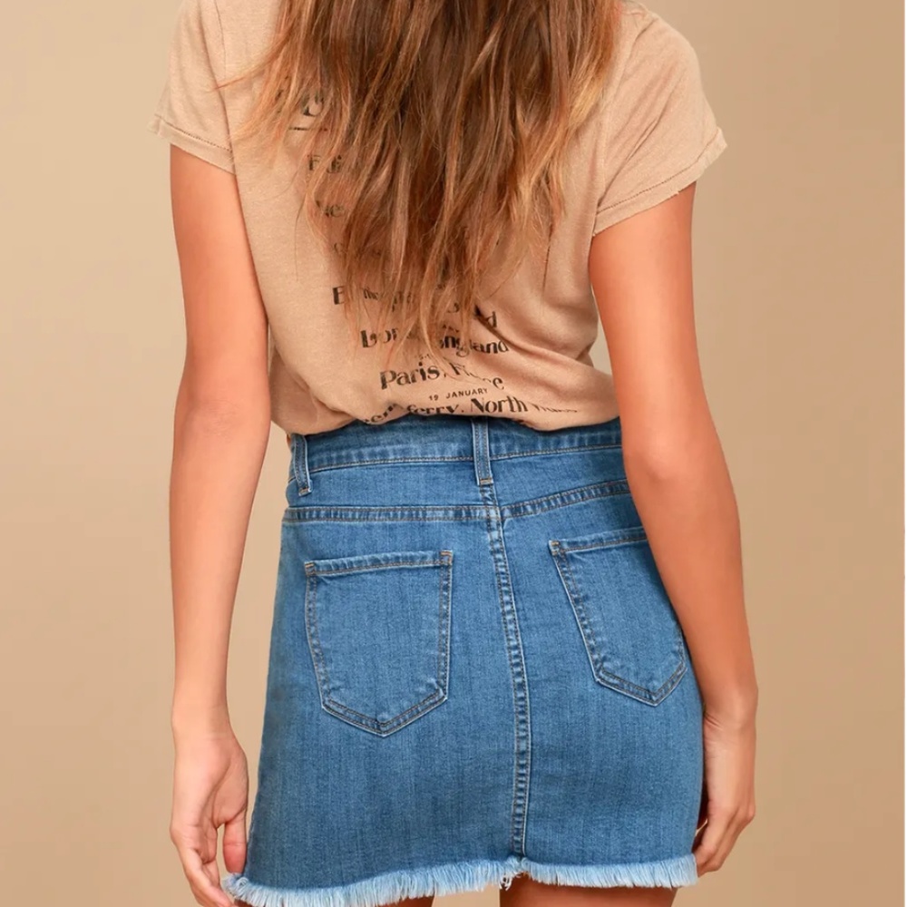 O2 Denim Mini Skirt | Lulus XS